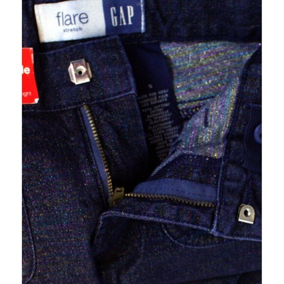 NWT GAP Girl's Black Sparkly Glittery Jeans Size 5 Hook & Zip Closure Belt Loops - Picture 9 of 12